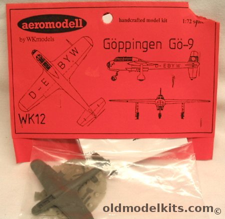 Aeromodell 1/72 Goppingen Go-9 (Do-335 Testbed), WK12 plastic model kit